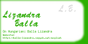 lizandra balla business card